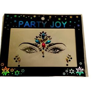 Party Joy Turquoise, Pink And Iridescent Face Jewels
